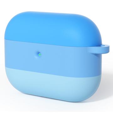 AirPods Pro 3 Gradient stoßfeste Silikonhülle mit Karabiner - Blau