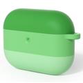 AirPods Pro 3 Gradient stoßfeste Silikonhülle mit Karabiner - Grün