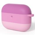 AirPods Pro 3 Gradient stoßfeste Silikonhülle mit Karabiner - Pink