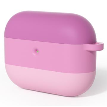 AirPods Pro 3 Gradient stoßfeste Silikonhülle mit Karabiner - Pink