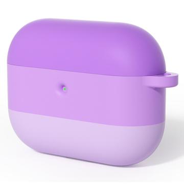 AirPods Pro 3 Gradient stoßfeste Silikonhülle mit Karabiner - lila