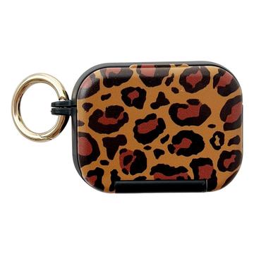 AirPods Pro 3 Leopard Print Case mit Telefonständer und Kosmetikspiegel