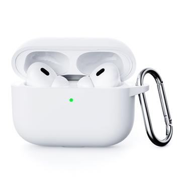 AirPods Pro 3 Silikonhülle mit Karabiner - Weiß