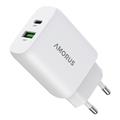 Amorus 30W GaN Schnelles Wandladegerät - Weiß