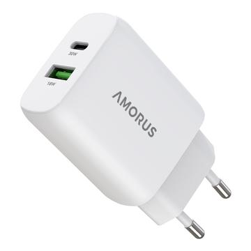 Amorus 30W GaN Schnelles Wandladegerät - Weiß