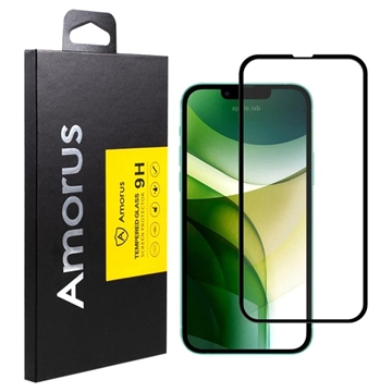 iPhone 13 Pro Max/14 Plus Amorus Vollständige Abdeckung Panzerglas - Schwarz Rand