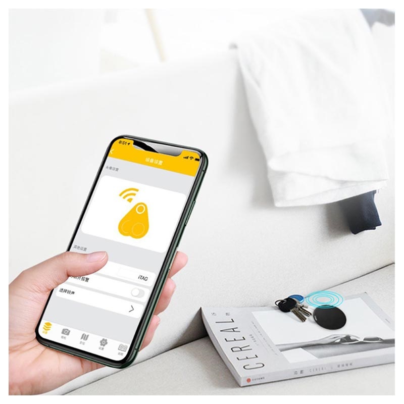 AntiVerlorene Smart GPS Tracker / Bluetooth Tracker Y02 Schwarz