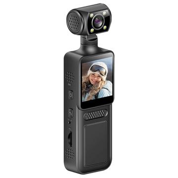 Anti-Shake 4K Sport-Action-Kamera mit Nachtsicht - Schwarz