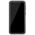 Anti-Rutsch Samsung Galaxy A40 Hybrid Hülle mit Stand - Schwarz