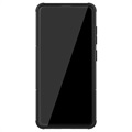 Anti-Slip Samsung Galaxy A51 Hybrid Hülle mit Stand - Schwarz