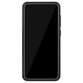 Anti-Slip Samsung Galaxy A70 Hybrid Hülle mit Stand - Schwarz