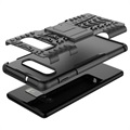 Anti-Slip Samsung Galaxy S10 Hybrid Hülle mit Stand - Schwarz