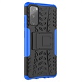 Anti-Rutsch Samsung Galaxy S20 FE Hybrid Hülle mit Stand - Blau / Schwarz