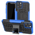 Anti-Rutsch iPhone 11 Pro Hybrid Hülle mit Stand - Blau / Schwarz