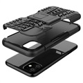 Anti-Slip iPhone 11 Hybrid Hülle mit Stand - Schwarz