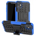 Anti-Slip iPhone 11 Hybrid Hülle mit Stand - Blau / Schwarz