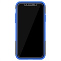Anti-Slip iPhone 11 Hybrid Hülle mit Stand - Blau / Schwarz