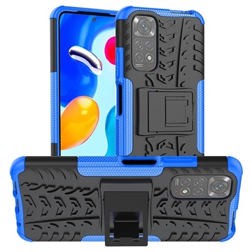 Anti-Rutsch Xiaomi Redmi Note 11/11S Hybrid Hülle mit Stand - Blau / Schwarz