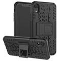 iPhone XR Anti-Rutsch Hybrid Case mit Stand-Funktion - Schwarz