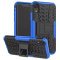 iPhone XR Anti-Rutsch Hybrid Case mit Stand-Funktion - Schwarz / Blau