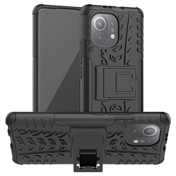 Anti-Rutsch Xiaomi Mi 11 Pro Hybrid Hülle mit Stand - Schwarz