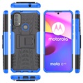 Anti-Rutsch Motorola Moto E20/E30/E40 Hybrid Hülle mit Stand - Blau / Schwarz