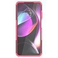 Anti-Rutsch Motorola Moto G (2022) Hybrid Hülle mit Stand - Hot Pink / Schwarz