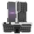 Anti-Slip Sony Xperia 1 IV Hybrid Hülle - Weiß / Schwarz