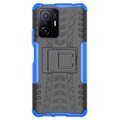 Anti-Rutsch Xiaomi 11T/11T Pro Hybrid Hülle mit Stand - Blau / Schwarz