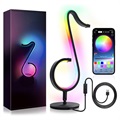 App-gesteuerte Musiknoten-RGB-Lampe - 20W - Schwarz