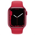 Apple Watch 7 WiFi MKN23FD/A - Aluminum, Rotes Sportarmband, 41mm