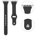 Apple Watch 7/SE/6/5/4/3/2/1 Premium Lederarmband - 45mm/44mm/42mm - Schwarz