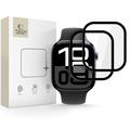 Apple Watch Series 10 Tech-Protect Glas Flex+ Hybrid Displayschutzfolie - 46mm - 2 Stk. - Schwarzer Rand