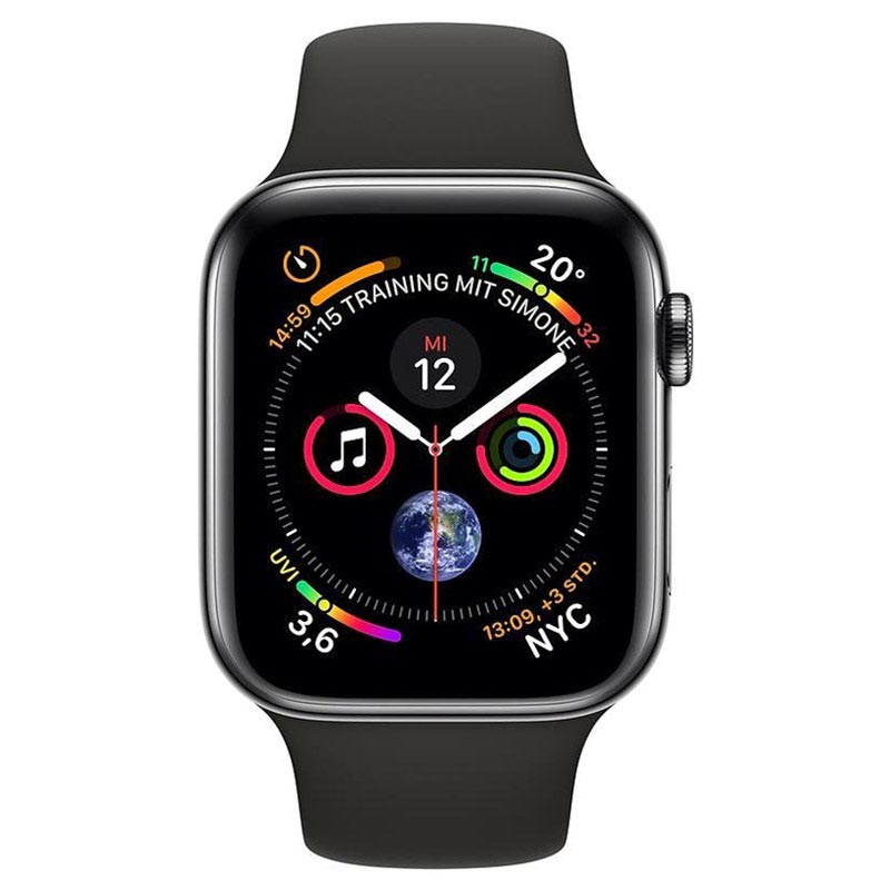 Apple Watch Series 4 LTE MTX22FD/A - Edelstahlgehäuse, Sportarmband, 44mm,  16GB