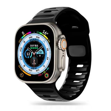 Apple Watch Series Ultra 2/Ultra/9/8/SE (2022)/7/SE/6/5/4/3/2/1 Tech-Protect IconBand Line Silikonarmband - 49mm/45mm/44mm/42mm - Schwarz