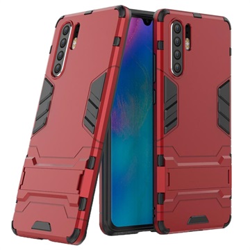 Armor Serie Huawei P30 Pro Hybrid Hülle mit Stand - Rot