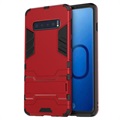 Armor Serie Samsung Galaxy S10 Hybrid Hülle mit Stand - Rot