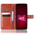 Asus ROG Phone 6/6 Pro Wallet Schutzhülle mit Magnetverschluss - Braun