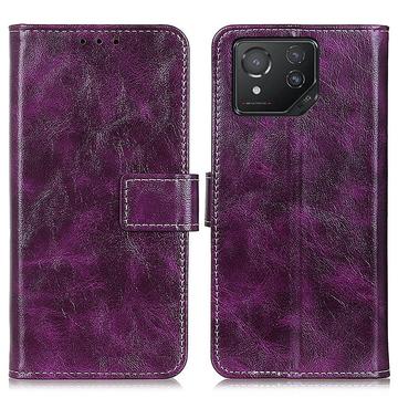 Asus ROG Phone 8/8 Pro Wallet Schutzhülle mit Magnetverschluss - Purpur
