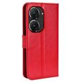 Asus Zenfone 9 Wallet Schutzhülle mit Ständer - Rot
