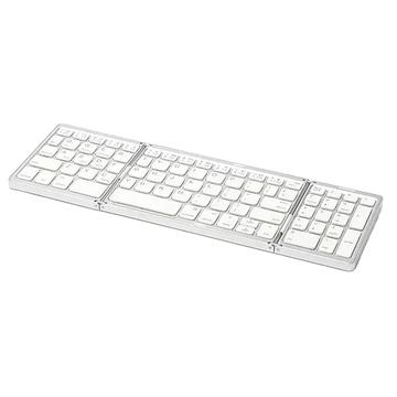 B089 Faltbare kabellose Tastatur mit Touchpad - 81 Tasten - Silber
