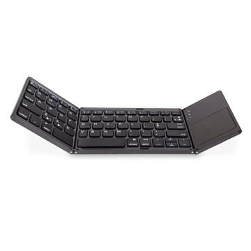 Faltbare Kabellose Tastatur mit Touchpad BK06 - Schwarz