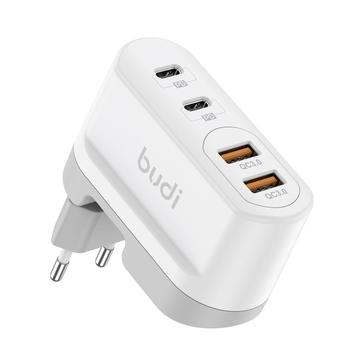 BUDI AC326TQEW Multi-Port 40W Ladegerät mit 2x USB-C/USB-A - Weiß