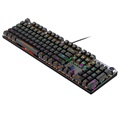Mechanische Tastatur mit Hintergrundbeleuchtung und Lautstärkeregler V6 - Schwarz