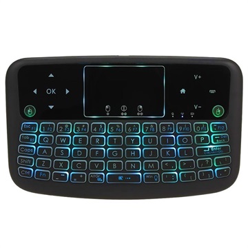 Backlit Wireless Keyboard / Touchpad Für Smart TV A36 - Schwarz