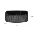 Backlit Wireless Keyboard / Touchpad Für Smart TV A36 - Schwarz