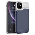 iPhone 11 Backup Akku-Hülle - 6000mAh - Dunkel Blau / Grau