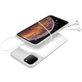 iPhone 11 Pro Backup Akku-Hülle - 5200mAh - Weiß / Grau