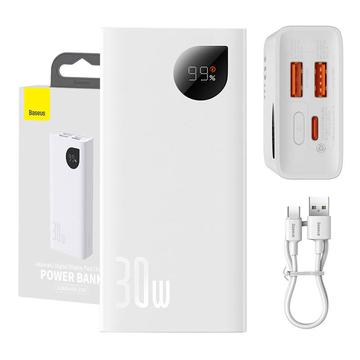 Baseus Adaman2 Digital Display Power Bank 10000mAh - 2xUSB, USB-C, 30W - Weiß