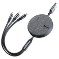 Baseus 3-in-1 Einziehbar USB Kabel - 1.2m - Grau